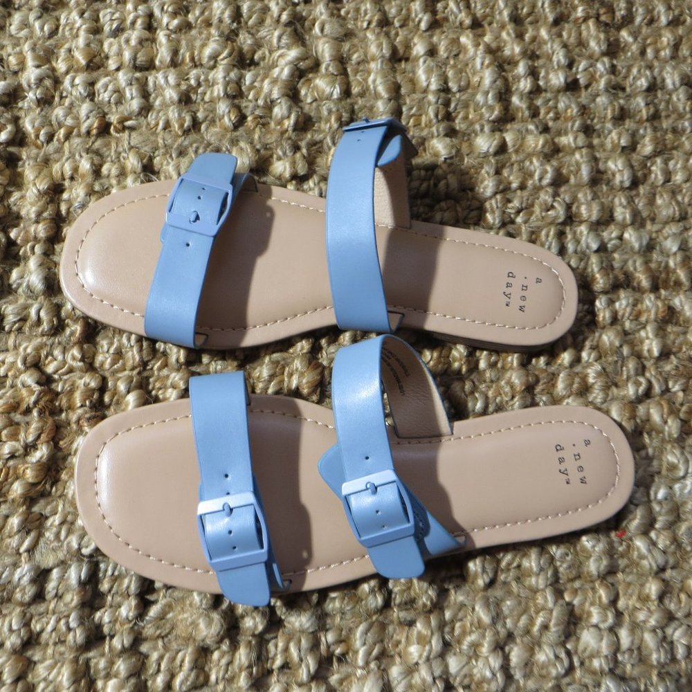 A NEW DAY ~ TARGET ~ Blue Sandals Size 9.5